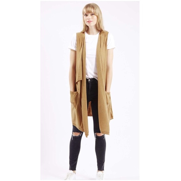 camel waterfall cardigan